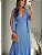 Vestido Longo Plissado Decote em V Agatha - Imagem 6