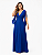 Vestido Longo Plissado Decote em V Agatha - Imagem 1