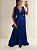 Vestido Longo Plissado Decote em V Agatha - Imagem 5