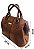 Bolsa Caramelo com faixa trabalhada 100% Couro Croco Livia - Imagem 5