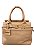 Bolsa Estruturada Tote Nude com Chaveiro e Fivela 100% Couro Carla - Imagem 2