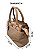 Bolsa Estruturada Tote Nude com Chaveiro e Fivela 100% Couro Carla - Imagem 4