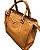 Bolsa Estruturada Tote Caramelo com Chaveiro e 2 Repatições 100% Couro Alice - Imagem 3