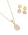 Conjunto Colar e Brinco Gota Cravejada com Mini Zircônia - Imagem 4