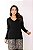 Blusa Manga Longa Viscolycra com Decote em V - Imagem 3