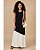 Vestido em Viscolycra Longo Regata Bicolor Leticia - Imagem 4