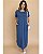 Vestido Midi com Bolsos Zoeh Azul Jeans - Imagem 3