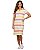 Vestido Curto Gola Polo Listrado Leandra - Imagem 1