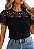 Blusa bordada com renda na gola e mangas Sophia - Imagem 1