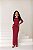 Vestido Iconic justo marsala, com mangas longas em tule - Imagem 6