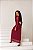 Vestido Iconic justo marsala, com mangas longas em tule - Imagem 5