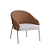 POLTRONA INHOTIM BASE CHAMPAGNE. CARAMELO (PU) + NUDE - Imagem 1