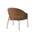 POLTRONA INHOTIM BASE CHAMPAGNE. CARAMELO (PU) + NUDE - Imagem 4