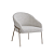POLTRONA INHOTIM BASE CHAMPAGNE. LINHO RUSTICO CLARO - Imagem 1
