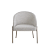 POLTRONA INHOTIM BASE CHAMPAGNE. LINHO RUSTICO CLARO - Imagem 2