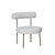 POLTRONA MOMA BASE CHAMPAGNE. LINHO RUSTICO CLARO - Imagem 1