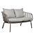 SOFA NORONHA 2 LUGAR. CINZA - Imagem 4