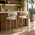 Banqueta Napoli Nude com base Champagne - Imagem 2