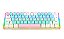 TECLADO MECANICO GAMER AKALI KEYCAPS ROSA, BRANCO E AZUL RAINBOW SWITCH MARROM NOVO - Imagem 2