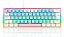 TECLADO MECANICO GAMER AKALI KEYCAPS ROSA, BRANCO E AZUL RAINBOW SWITCH MARROM NOVO - Imagem 1