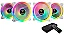 KIT 4 FANS RGB AEOLUS 12V 120MM + CONTROLADORA BRANCO - Imagem 1