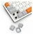 TECLADO MECANICO GAMER AKALI KEYCAPS BRANCO, CINZA E LARANJA RGB SWITCH MARROM NOVO - Imagem 4