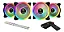 KIT 4 FANS RGB COM FITA LED RGB AEOLUS M2 1204R ELITE NOVO - Imagem 1