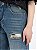 Calça Jeans Baggy Oversized Azul Padrão Light Destroyed - Imagem 2
