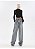 Calça Jeans Básica Oversized Baggy Com Efeito Frontal - Imagem 4