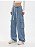 Calça Jeans Azul Simples Jogger Super Baggy com Barra Elástica - Imagem 7