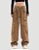 Calça Jeans Beige Simples Jogger Super Baggy com Extended Laces - Imagem 1
