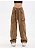 Calça Jeans Beige Simples Jogger Super Baggy com Extended Laces - Imagem 3