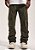 Calça Cargo Jeans Triple Pocket Barra Ajustável Verde - Imagem 3
