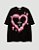 Camiseta Preta Oversized Shock Hearts - Imagem 1