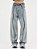 Calça Jeans Azul Clara Light Baggy Com Listra - Imagem 2