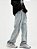 Calça Jeans Azul Clara Light Baggy Com Listra - Imagem 6