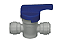Conexão rápida união com válvula manual tubo 3/8" X tubo 3/8" - Imagem 1