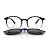 Armação Óculos Clip-on Ferrovia - PPZ1000 - Degradê preto e roxo - Imagem 1