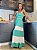 Vestido Babados Bicolor Verde/Off Anna - Imagem 3