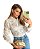 Camisa Branca Bordada Organza - Imagem 1