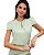 Blusa em Crepe Basic Bicolor - Imagem 1