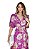 Vestido Longo Floral Com Marias Decote V Botões - Imagem 1