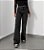 Wide leg jeans preta estonada - Imagem 1