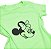 T-Shirt verão infantil menina Verde Neon Minnie - Imagem 3