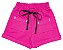 Shorts verão menina moletinho bolso quadrado Rosa Pink - Imagem 2