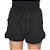 Shorts verão menina moletinho boxer bolso lateral Preto - Imagem 1