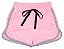 Shorts verão menina moletinho boxer bolso lateral Rosa Neon - Imagem 2