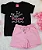 Conjunto Infantil Short Rosa c/ Camiseta Princess 2 ao 14 - Imagem 3