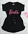 Conjunto Infantil Barbie Preta c/ Shortinho Preto 2 ao 14 - Imagem 1