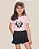 Conjunto Infantil Rosa Minnie c/ Shortinho Preto 2 ao 14 - Imagem 1